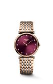 Longines La Grande Classique Quartz 29 Stainless Steel - Red Gold PVD / Burgundy - Diamond (L4.512.1.68.7)