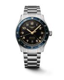 Longines Spirit Zulu Time 42 Stainless Steel / Black - Blue / Bracelet (L3.812.4.60.6)