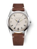 Nivada Grenchen Antarctic 35 Eggshell - Beige Luminova / Stainless Steel / Brown - White (35001M14)