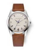 Nivada Grenchen Antarctic 35 Eggshell - White Luminova / Stainless Steel / Brown (35004M16)