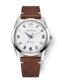 Nivada Grenchen Antarctic 35 White - White Luminova / Stainless Steel / Brown - White (35005M14)