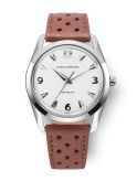 Nivada Grenchen Antarctic 35 White - White Luminova / Stainless Steel / Brown Racing (35005M41)