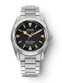 Nivada Grenchen Super Antarctic Black - Yellow Luminova / Stainless Steel / Flat Link (32024A20)