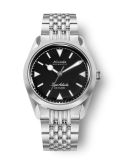 Nivada Grenchen Super Antarctic Black - White Luminova / Stainless Steel / Beads of Rice (32025A04)