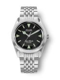 Nivada Grenchen Super Antarctic Black - Green Luminova / Stainless Steel / Beads of Rice (32026A04)