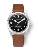 Nivada Grenchen Super Antarctic 3.6.9. Black - No Vintage Effect / Stainless Steel / Brown (32039A16)