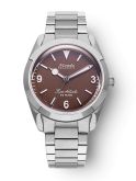 Nivada Grenchen Super Antarctic 3.6.9. Brown - White Luminous / Stainless Steel / Flat Link (32040A20)