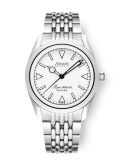 Nivada Grenchen Super Antarctic White / Stainless Steel / Beads of Rice (32065A04)