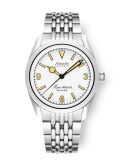 Nivada Grenchen Super Antarctic 3.6.9. White - Beige Luminous / Stainless Steel / Beads of Rice (32066A04)