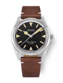 Nivada Grenchen Super Antarctic 35 Black - Beige Luminova / Stainless Steel / Brown - White (35013M14)