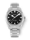Nivada Grenchen Super Antarctic 35 Black - White Luminova / Stainless Steel / Flat Link (35014M20)