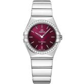 Omega Constellation 28 Quartz Stainless Steel -Diamond / Burgundy (131.15.28.60.11.001)
