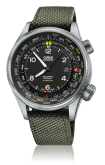 Oris Big Crown ProPilot Altimeter Meter / Green Textile (01 733 7705 4164-Set 5 23 14FC)