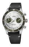 Oris Divers Sixty-Five 40 Chronograph Stainless Steel / Silver - Green / Strap (01 771 7791 4051-07 6 20 01)