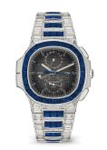 Patek Philippe Nautilus Travel Time White Gold - Sapphire / Grey (5990/1421G-001)