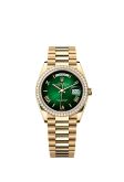 Rolex Day-Date 36 Yellow Gold Diamond / Green - Ombré / President (128348RBR-0068)