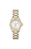 TAG Heuer Aquaracer 300M Quartz 27 Stainless Steel - Yellow Gold - Diamond / MOP - Diamond / Bracelet (WBD1423.BB0321)