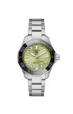 TAG Heuer Aquaracer Professional 300 36 Stainless Steel / Pastel Green - Diamond / Bracelet (WBP231L.BA0618)