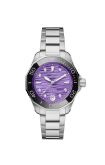 TAG Heuer Aquaracer Professional 300 36 Stainless Steel / Vivid Purple - Diamond / Bracelet (WBP231M.BA0618)
