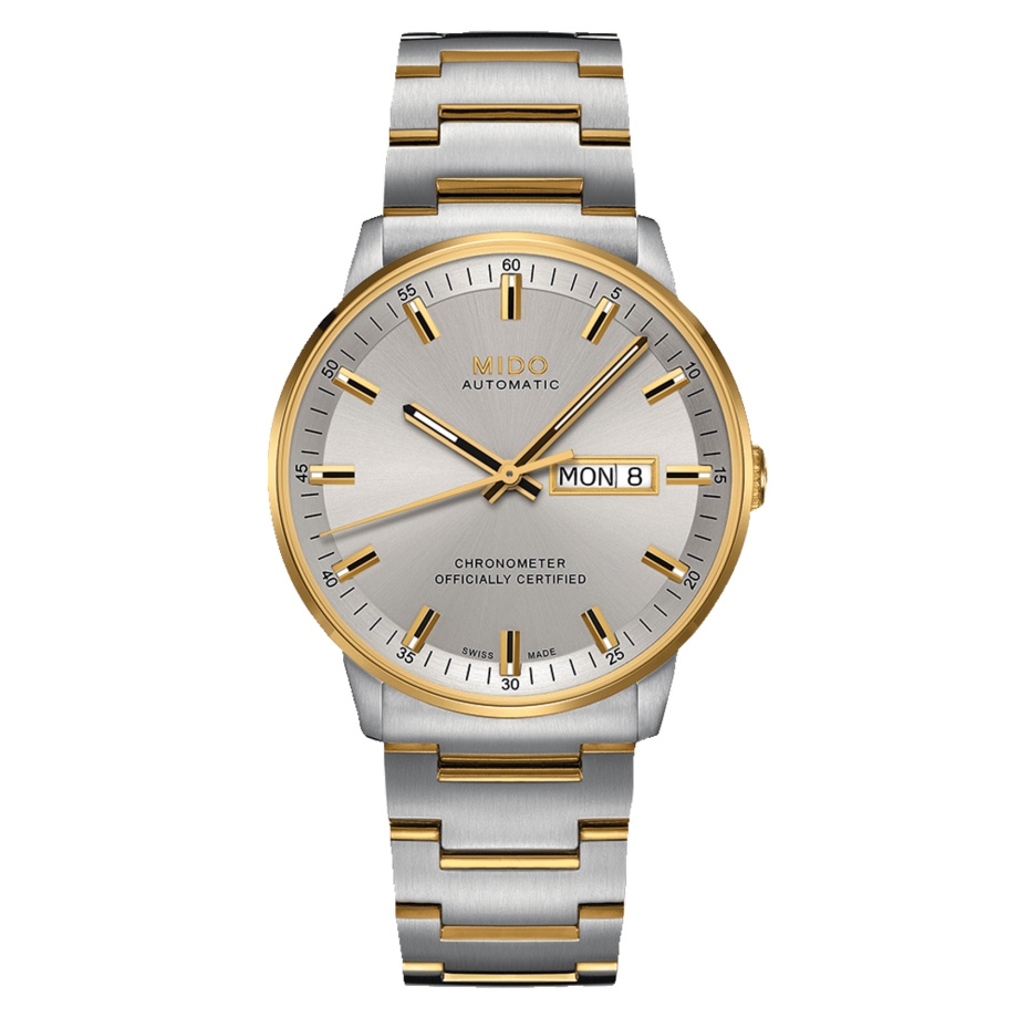 Mido M021.431.22.071.00 : Commander Chronometer Stainless Steel -Yellow ...