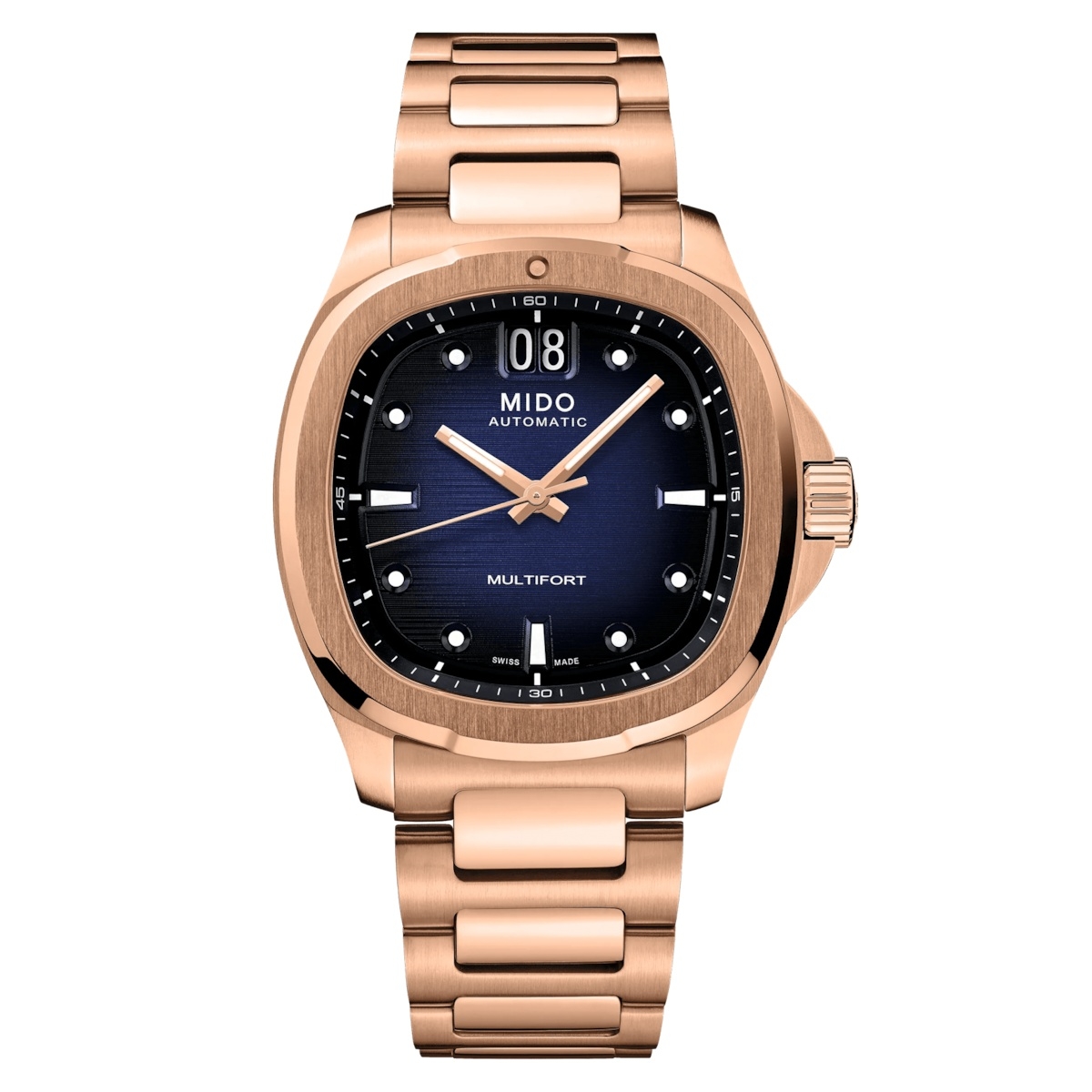 Mido M049.526.33.041.00 : Multifort TV Big Date Rose Gold / Blue