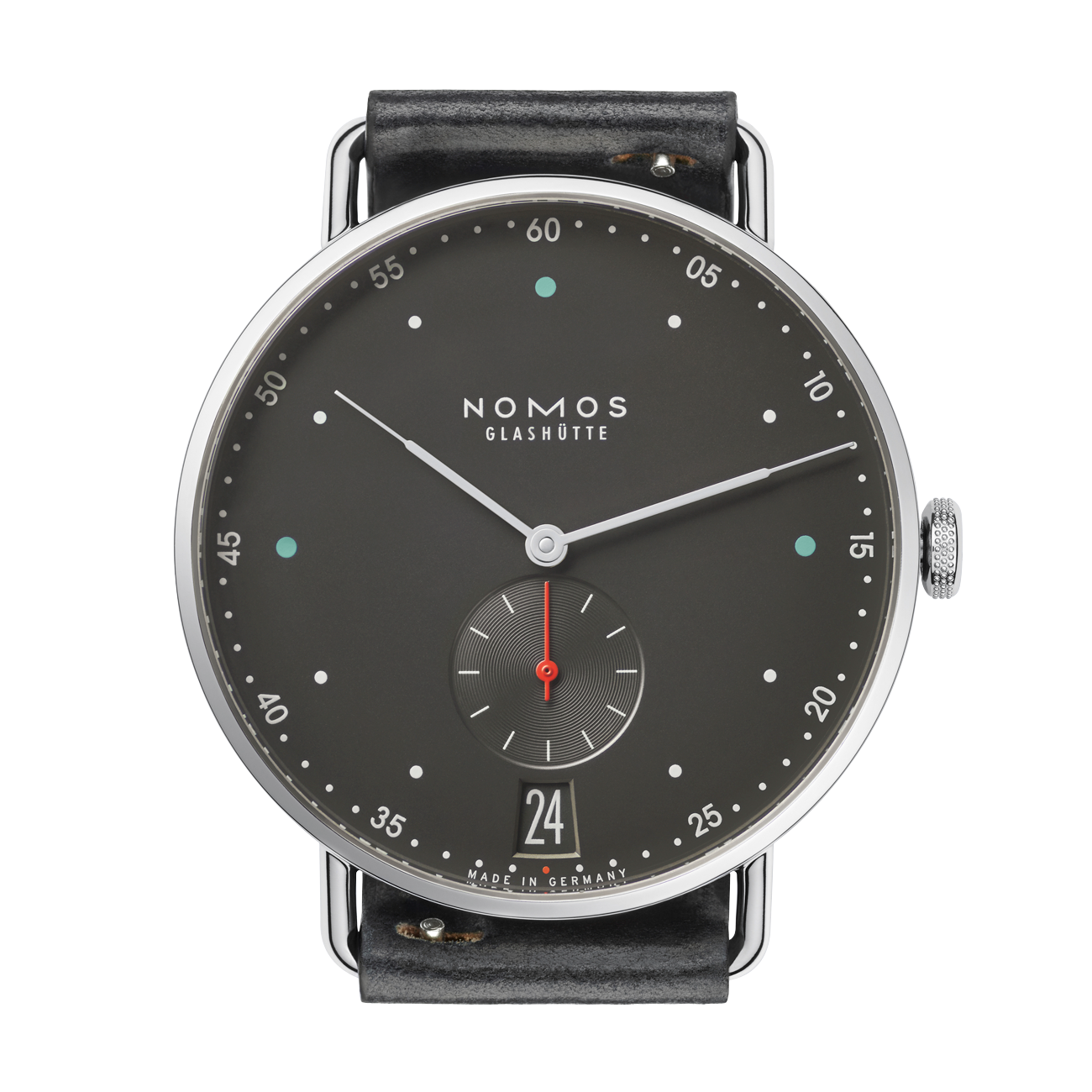 Nomos Glash tte 1103 Metro 38 Datum Urban Grey WatchBase