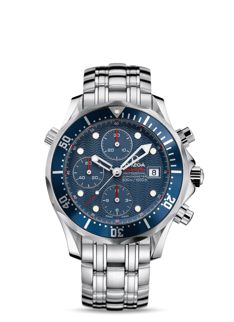 omega seamaster chronograph blue