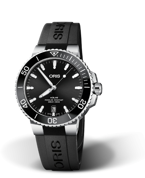 Oris 01 733 7732 4134-07 4 21 64FC : Aquis Date 39.5 Stainless Steel ...