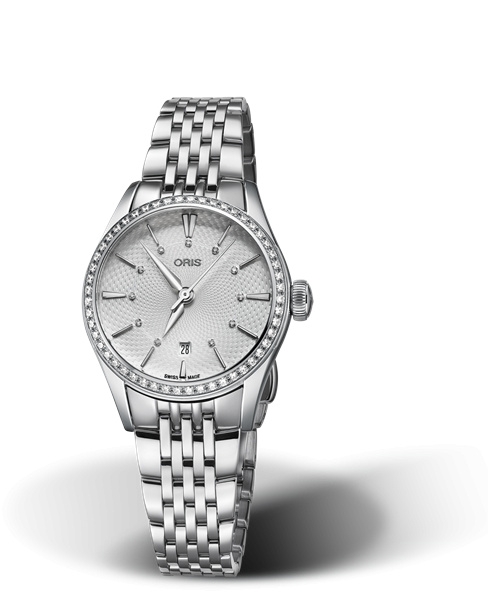 Oris 01 561 7722 4951-07 8 14 79 : Artelier Date Diamonds 28 Stainless ...