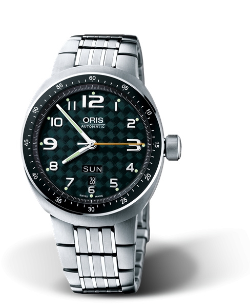 Oris 01 635 7588 7067 07 8 26 70 TT3 Day Date Titanium Green