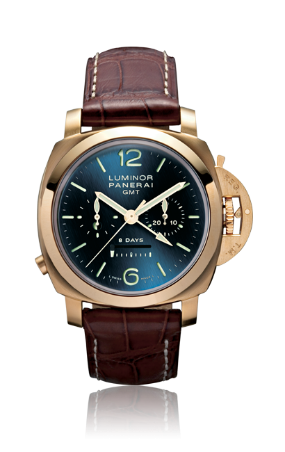 Panerai PAM00277 Luminor 1950 8 Days GMT Monopulsante Pink Gold