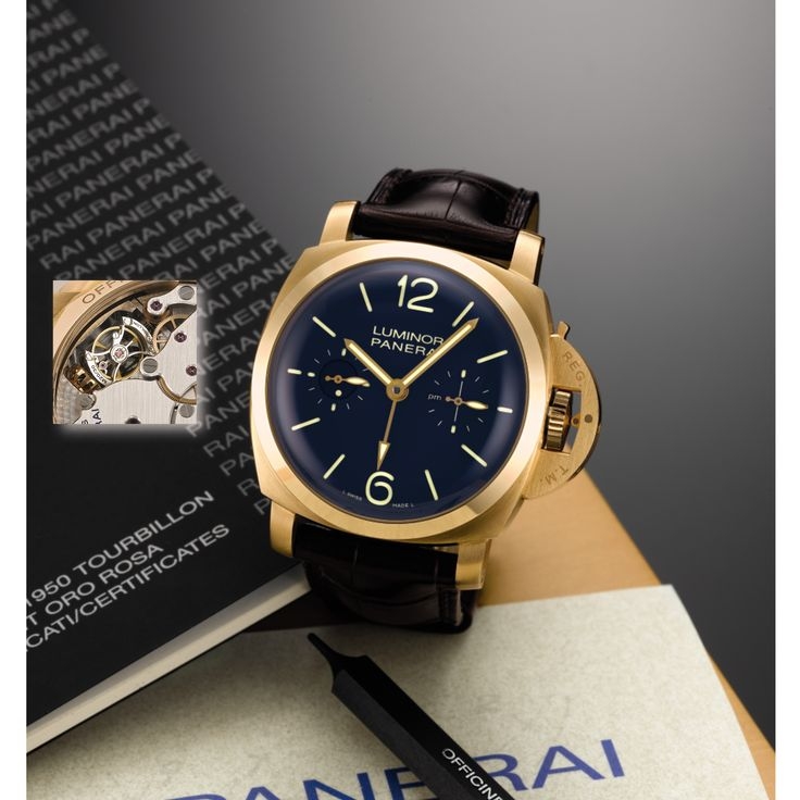 Panerai PAM00340 Luminor 1950 Tourbillon GMT Oro Rosa WatchBase