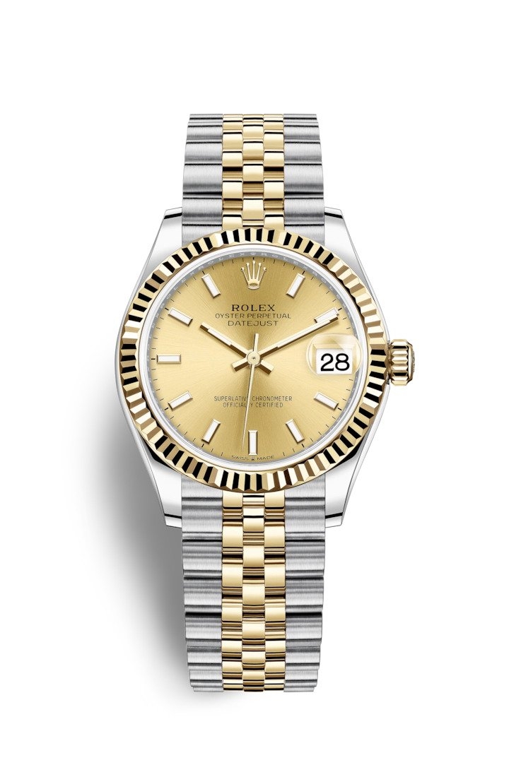 Rolex 278273-0014 : Datejust 31 Stainless Steel / Yellow Gold / Fluted ...