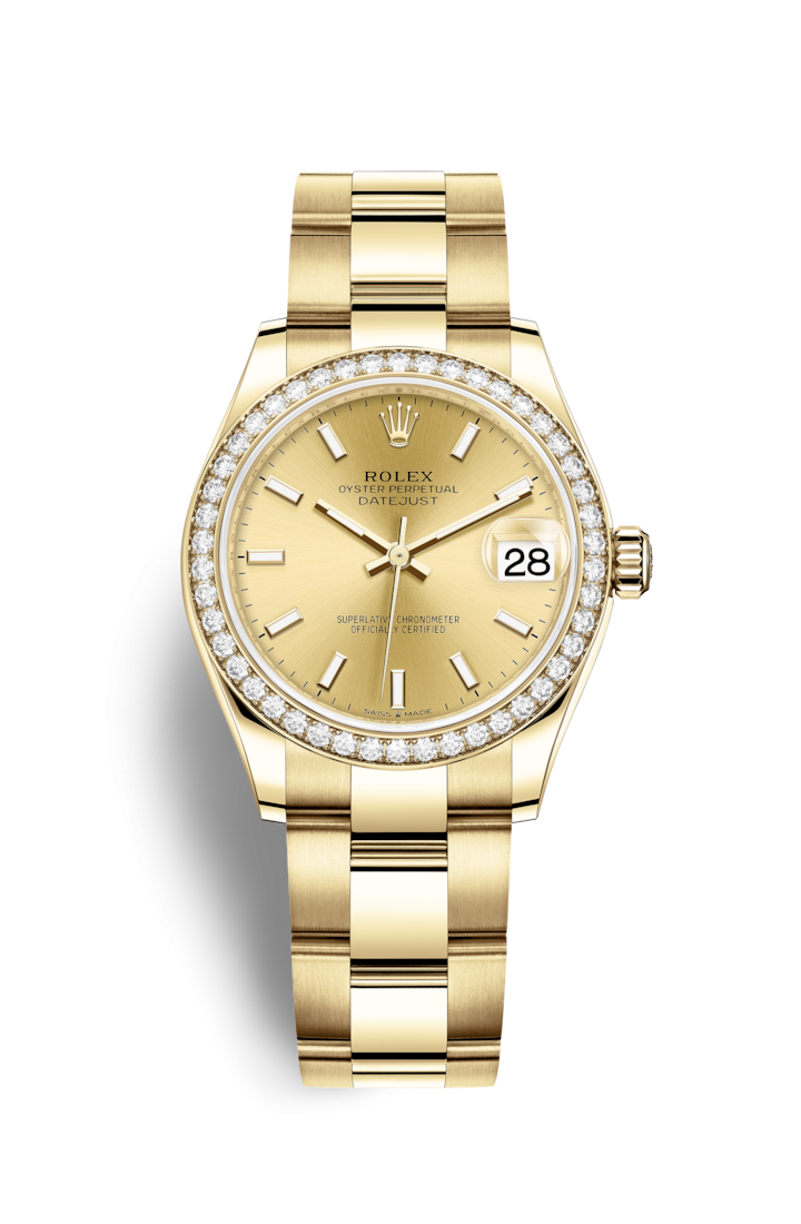 Rolex 278288rbr-0021 : Datejust 31 Yellow Gold / Diamond / Champagne ...