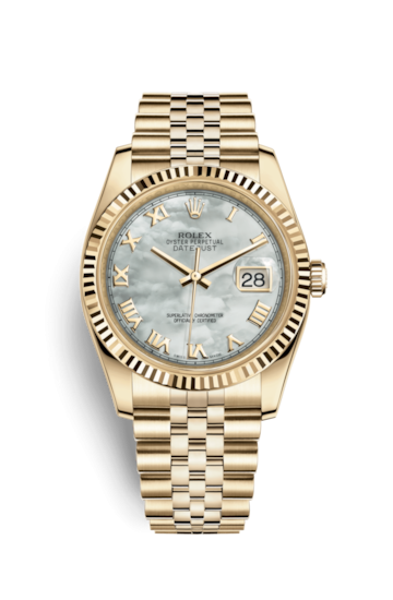 Rolex 116238 0077 Datejust 36 Yellow Gold Fluted Jubilee MOP