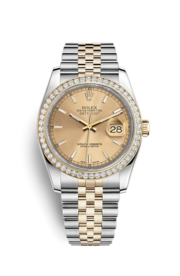 Rolex 116243-0003 : Datejust 36 Rolesor Yellow Diamond / Jubilee ...