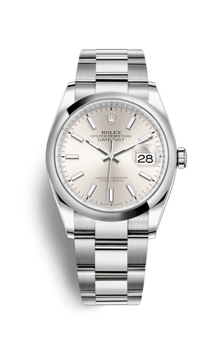 Rolex 126200-0002 : Datejust 36 Stainless Steel / Domed / Silver ...