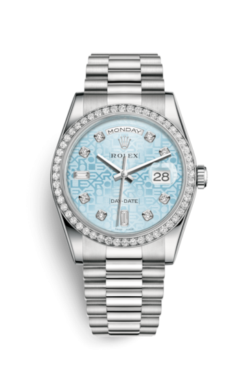 Rolex 118346-0027 : Day-Date 36 Platinum Diamonds / President 