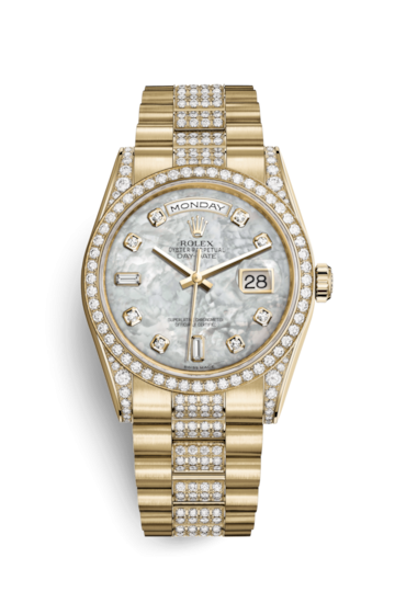 Rolex 118388-0007 : Day-Date 36 Yellow Gold Diamonds / President ...