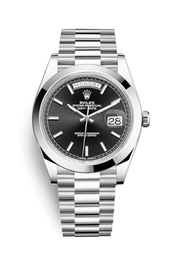 Rolex 228206-0031 : Day-Date 40 Platinum / Black » WatchBase