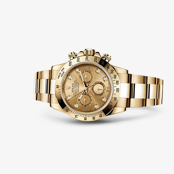 Rolex 116528 0033 Daytona Yellow Gold Champagne Diamond WatchBase