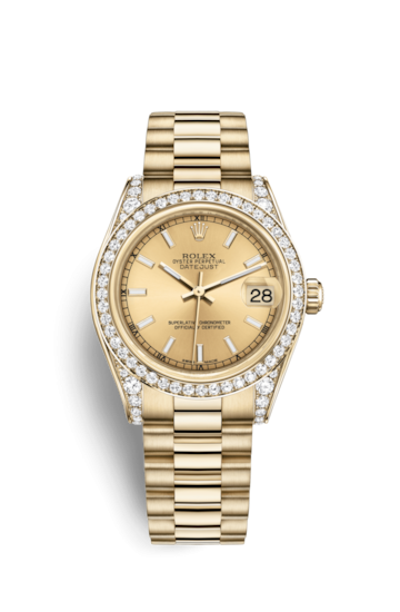 Rolex 178158-0076 : Datejust 31 Yellow Gold Diamond / President ...