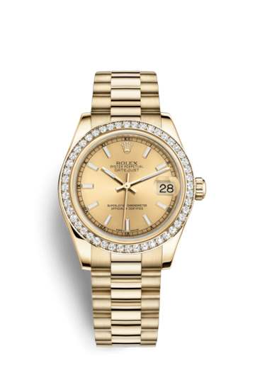 Rolex 178288-0046 : Datejust 31 Yellow Gold Diamond / President ...