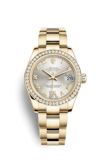 Rolex 178288-0067 : Datejust 31 Yellow Gold Diamond / Oyster / Silver ...