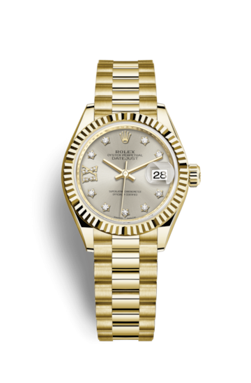 Rolex 279178-0002 : Lady-Datejust 28 Yellow Gold Fluted / President ...