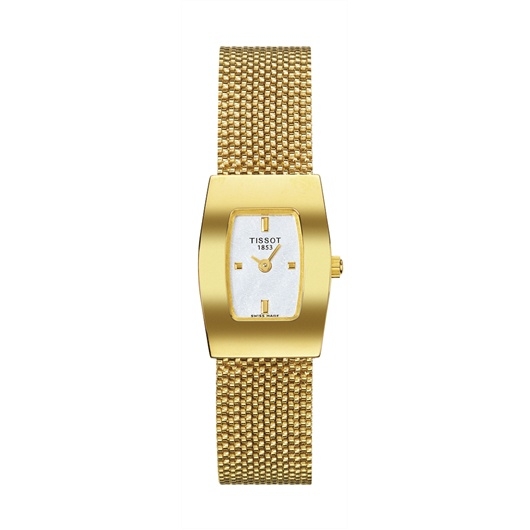 Tissot T73.3.323.31 Bellflower Tonneau Yellow Gold Silver