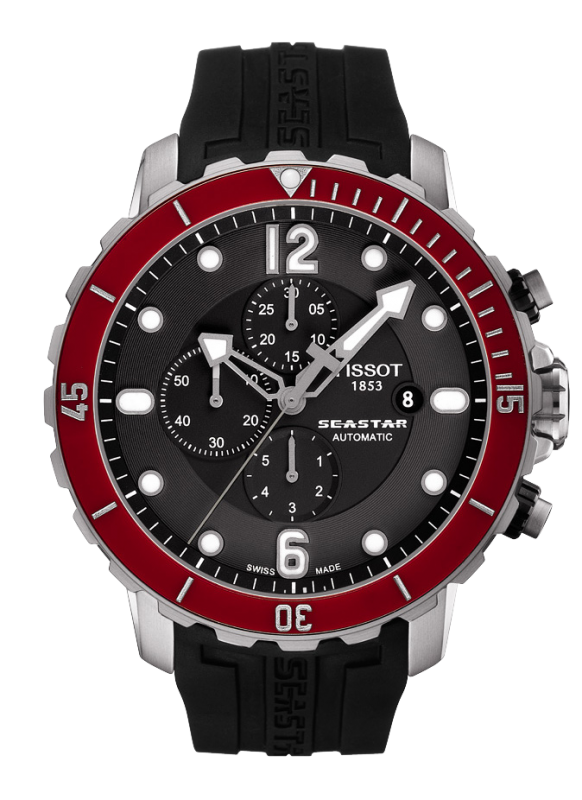 Tissot T066.427.17.057.03 : Seastar 1000 Automatic Chronograph Red ...