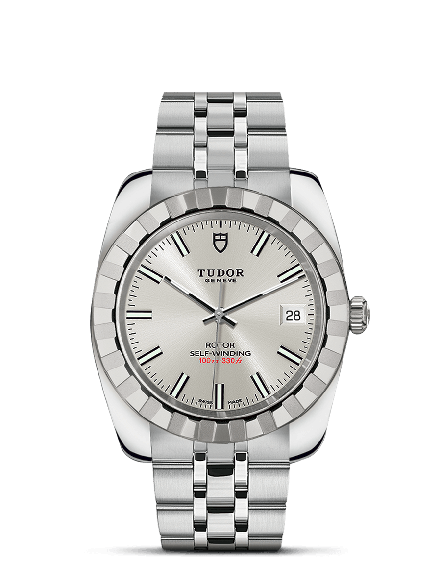 Tudor 21010 0004 Classic 38 Stainless Steel Fluted Silver